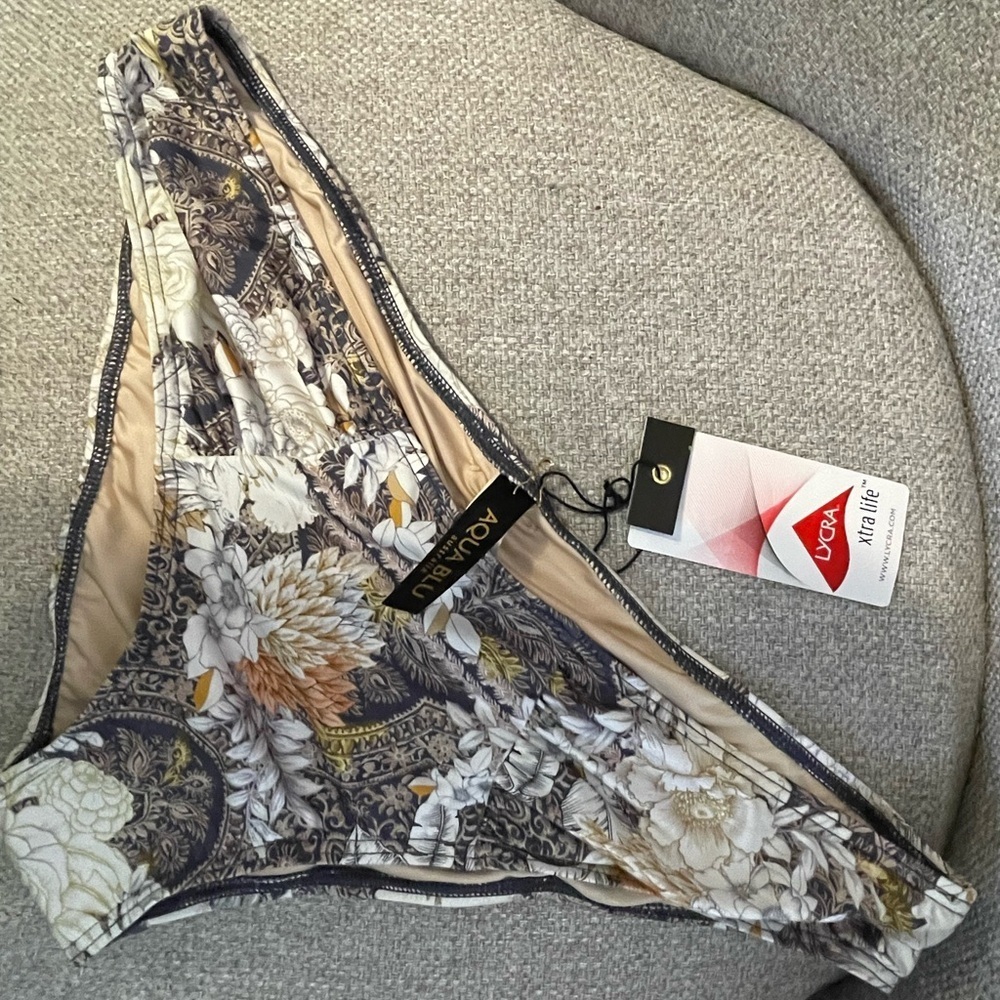 AQUA BLU- floral bikini bottom size 12
